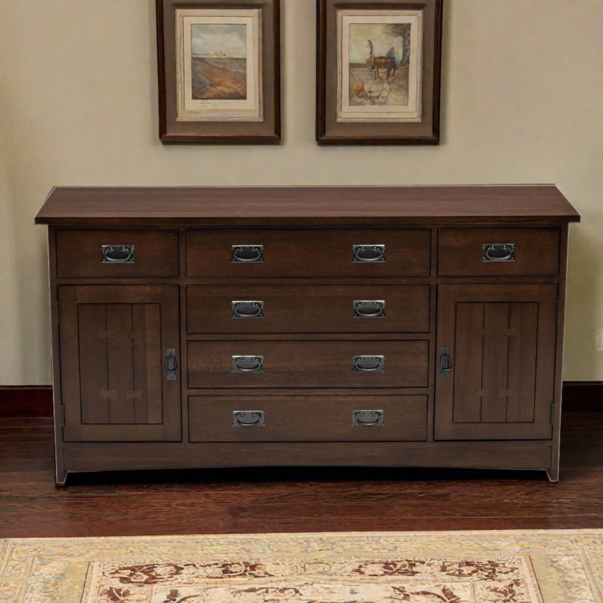 Mission Style Solid Oak Sideboard 62