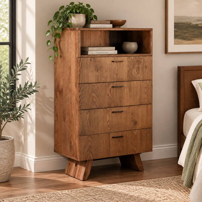Gold Coast 4 Drawer Dresser - Oak