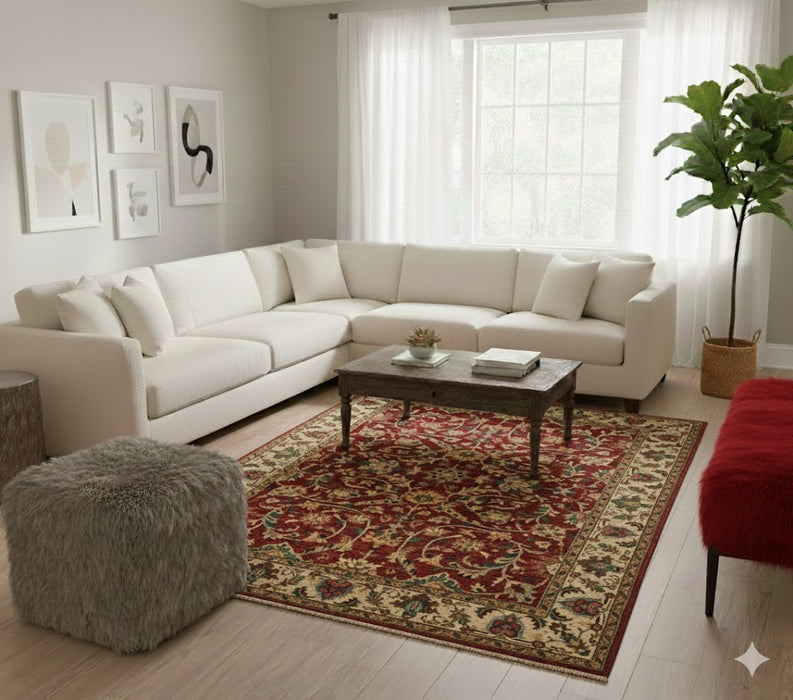 Sultanabad 100% wool Hand Made Rug - size 9" x 12"  (P)