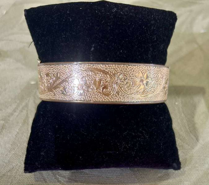 Victorian G.F. Etched Bangle