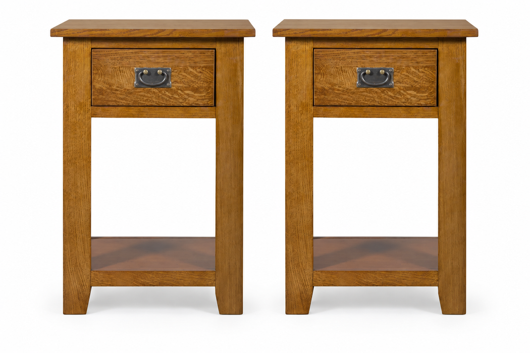 Mission 1-Drawer Nightstand – Michael's Cherry | Crafters & Weavers