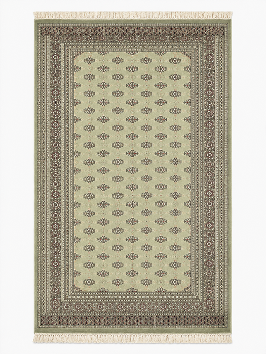Hand-Knotted Pakistani Bokhara Rug – 100% Wool, 6' 6" x 9' 6"
