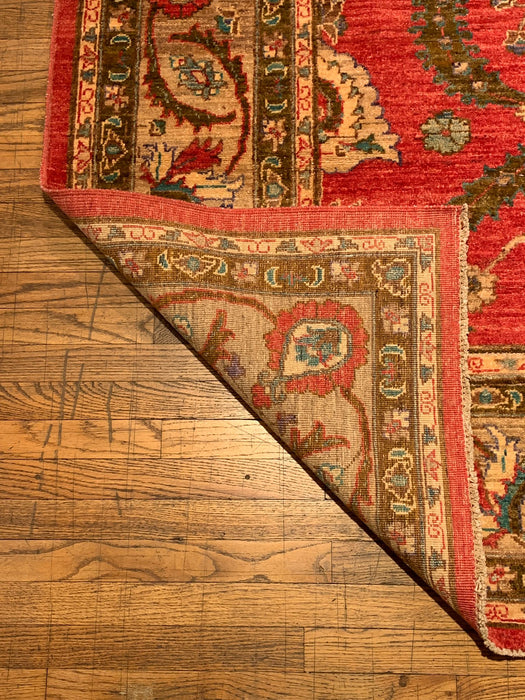 Hand-Knotted Sultanabad Vegetable-Dyed Wool Rug, 8" x 10" (K)