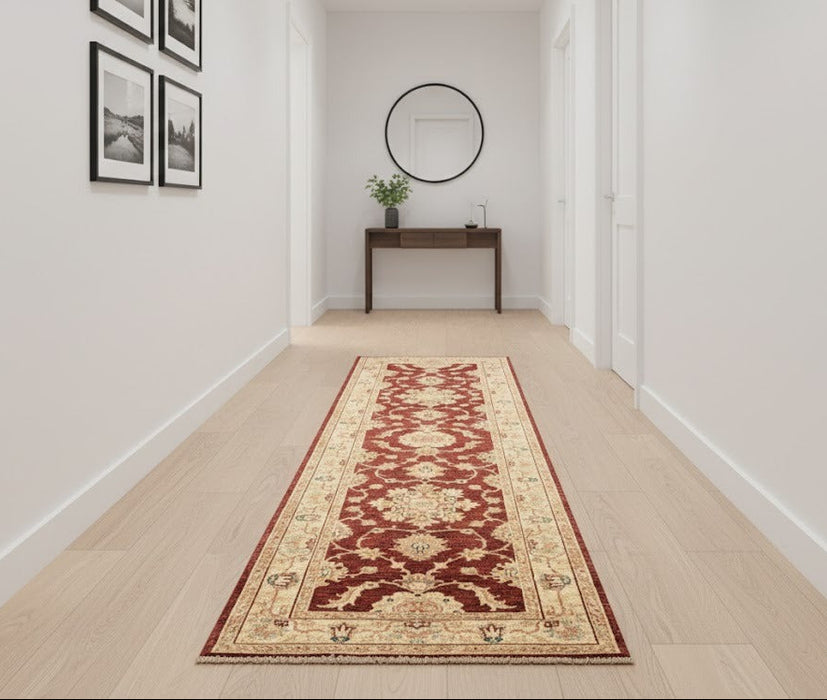 Hand-Knotted Sultanabad Vegetable-Dyed Wool Rug, 2' 6" x 8"  (K)