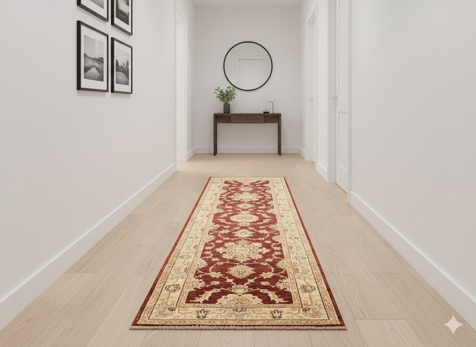 Hand-Knotted Sultanabad Vegetable-Dyed Wool Rug, 2' 6" x 8"  (K)