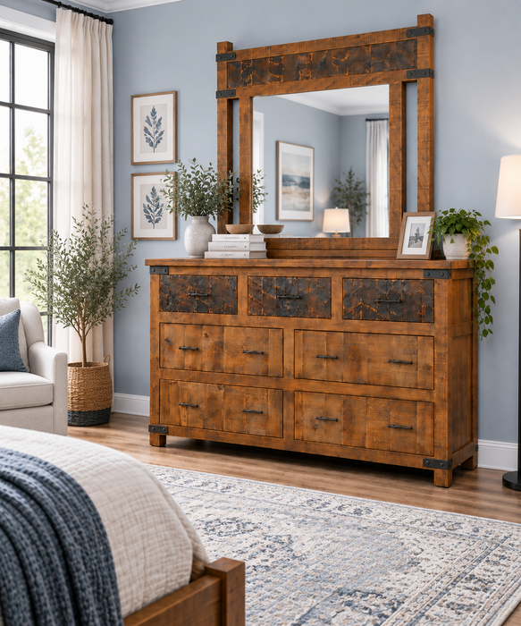 Marrone Solid Wood 7 Drawer Dresser