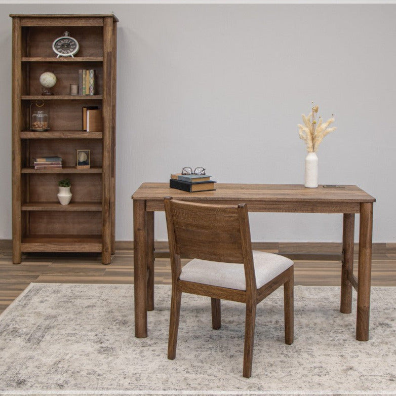 Solid Parota Wood 3 Drawer Desk Rustic Industrial Chic — Crafters and ...