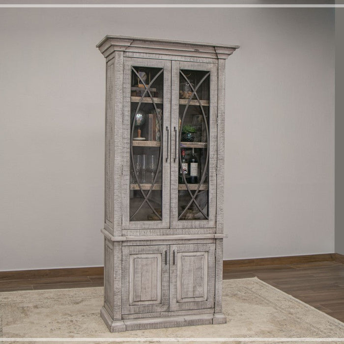 Azzaria Two Door Glass Cabinet - 87"