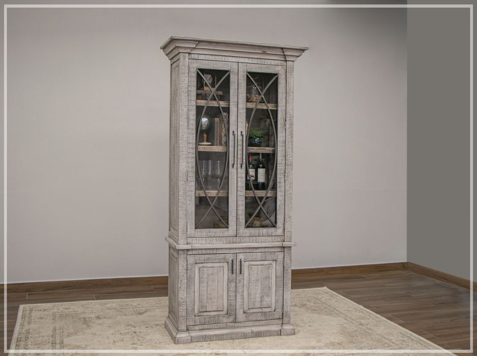 Azzaria Two Door Glass Cabinet - 87"