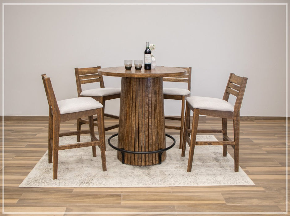 Osiris Rustic Solid Wood Bistro Table and Chairs Set