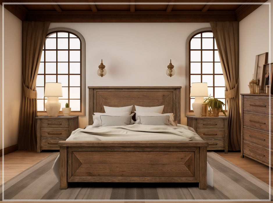 Anubis Poplar and Oak Bedroom Set