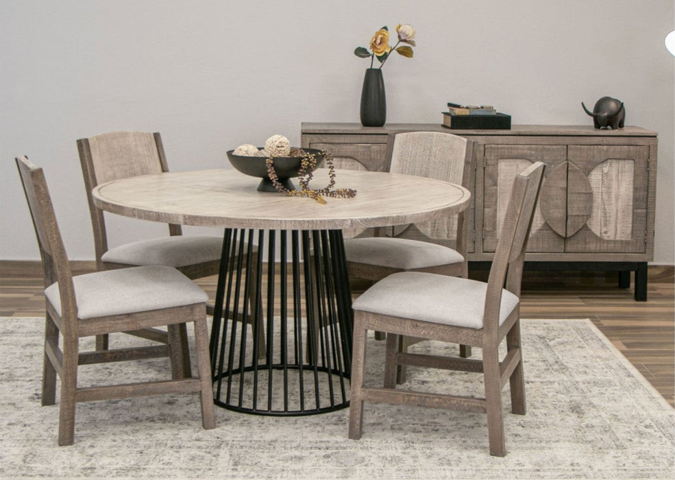 Malta Solid Wood Two-Tone Dining Table Set