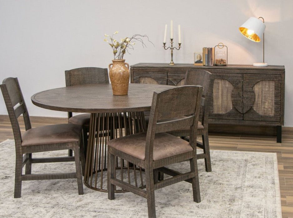 Malta Solid Wood Round Dining Table Set