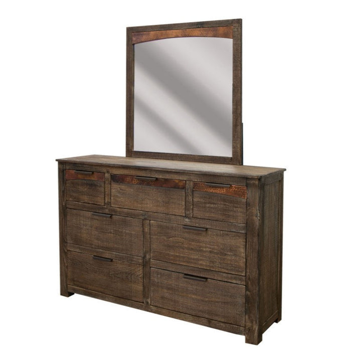 Mystic 7 Drawer Dresser with Copper Inlay