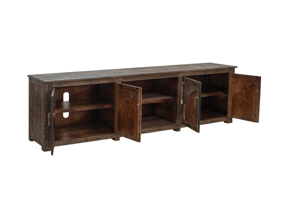Mystic Pine Wood and Copper TV Stand 93"