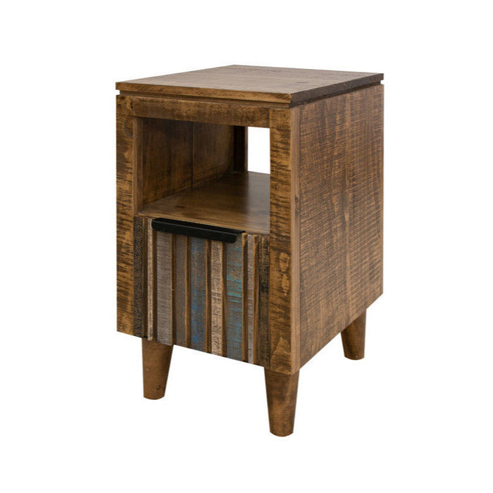 Giza Solid Wood 1-drawer Side Table