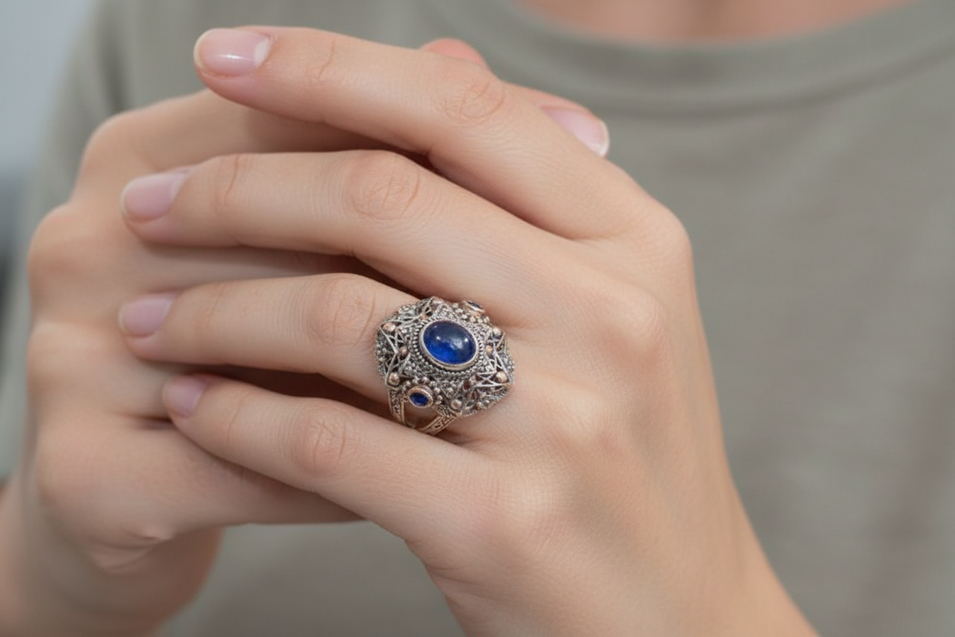 SS La Ring w/ Blue Stones