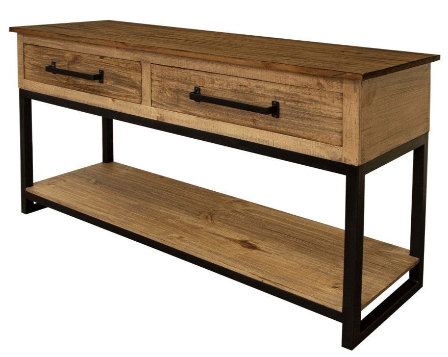 Toscana Solid Wood Sofa table with Two Drawers