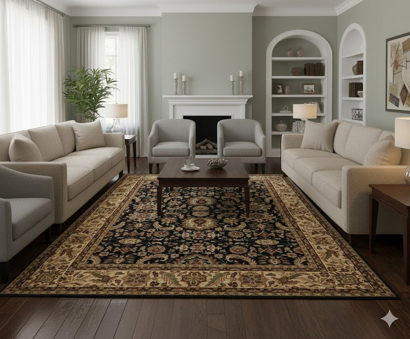 Sultanabad 100% wool Hand Made Rug - size 8" x 10" (P)