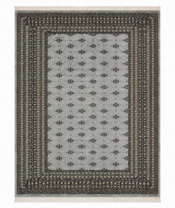Hand-Knotted Pakistani Bokhara Rug – 100% Wool, size 9' x 12'
