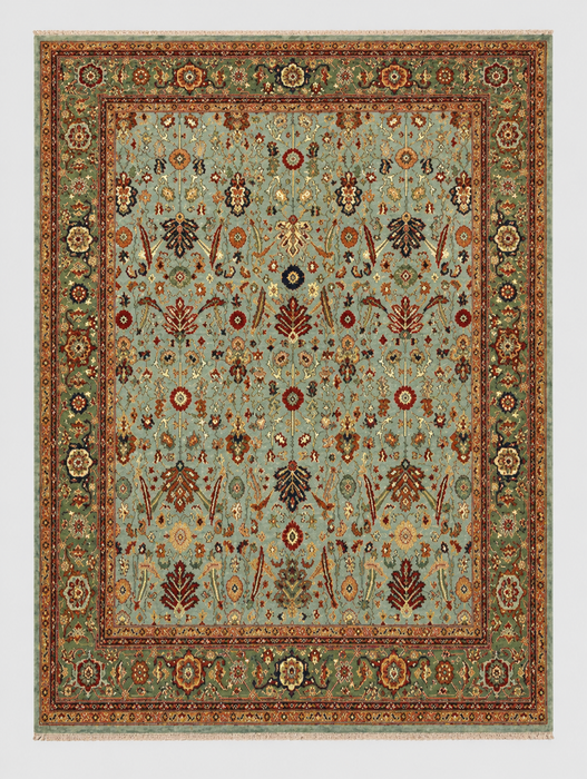 Hand-Knotted Vegetable Dye Sultanabad Rug from Pakistan,  8' 5" x 10'