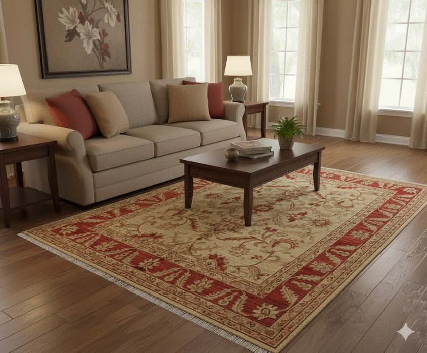 Hand-Knotted Sultanabad Vegetable-Dyed Wool Rug, 9' 1" x 12"  (K)