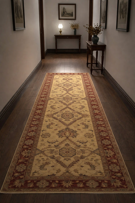 Hand-Knotted Sultanabad Vegetable-Dyed Wool Rug, 2' 10" x 9' 9" (K)