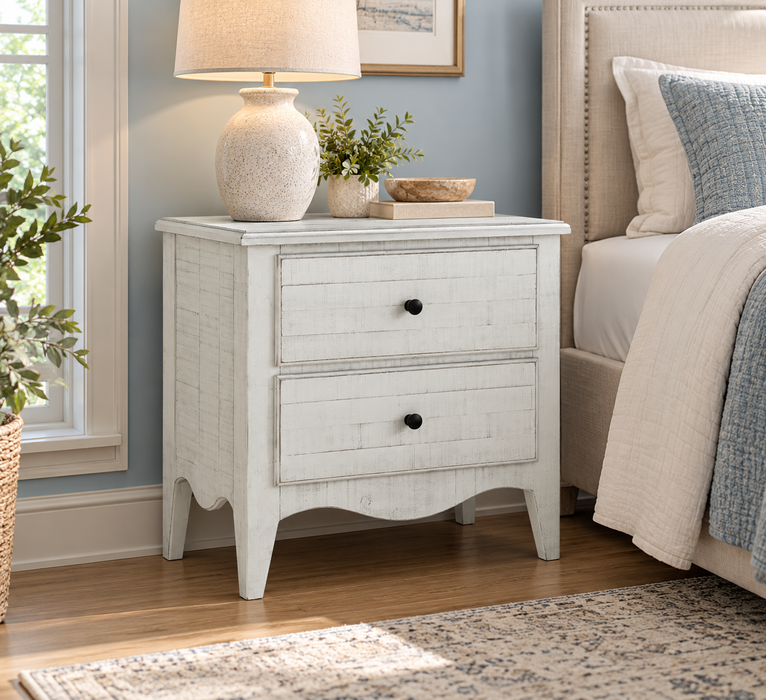 Carmilla rustic solid pine wood nightstand