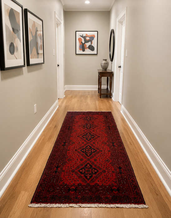 Terkaman Tribal Afghan Oriental Rug, size 2' 8" x 6' 3"  (C)