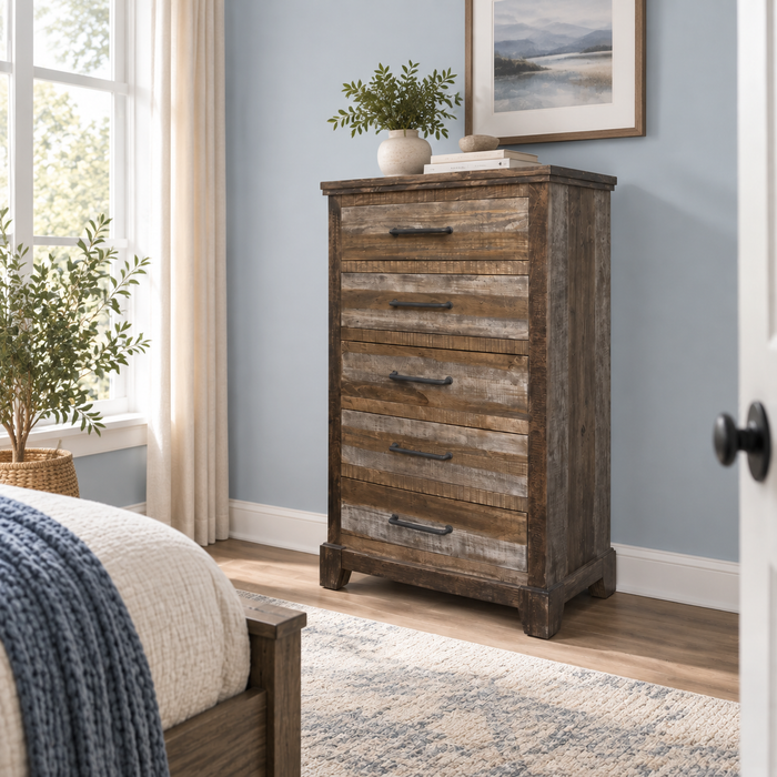 Parvati Solid Pine Vintage Dresser