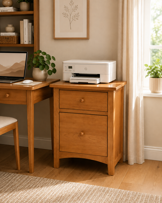 Heritage Cherry Solid Wood 2-Drawer File Cabinet