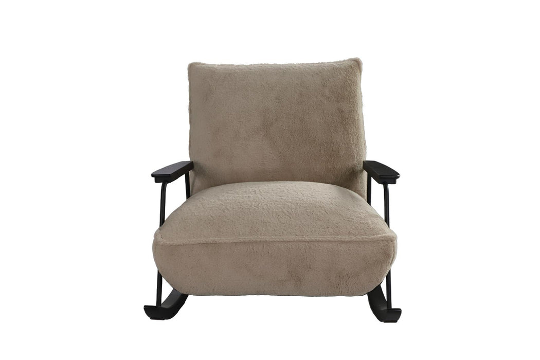 Rythm Collection Mid-Century Modern Rocking Arm Chair