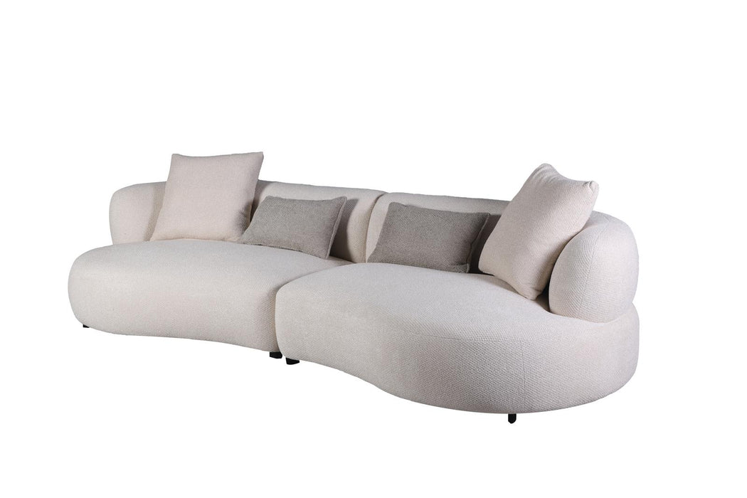 Pure Collection Modern Sectional 4-Seater Fabric Sofa – 120"
