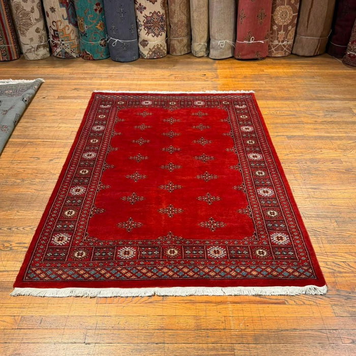 Hand-Knotted Pakistani Bokhara Rug – 100% Wool, 3' x 5'