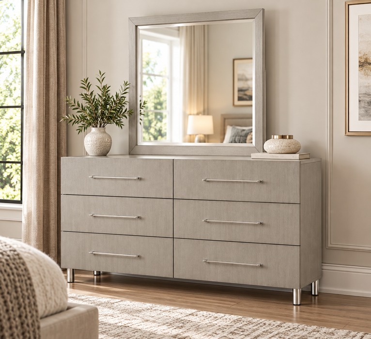 Minerva Modern Dresser and Mirror