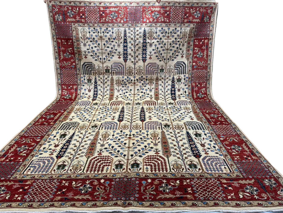 Hand-Knotted Bakhtiar Vegetable Dye Rug from Pakistan, 10' x 14'