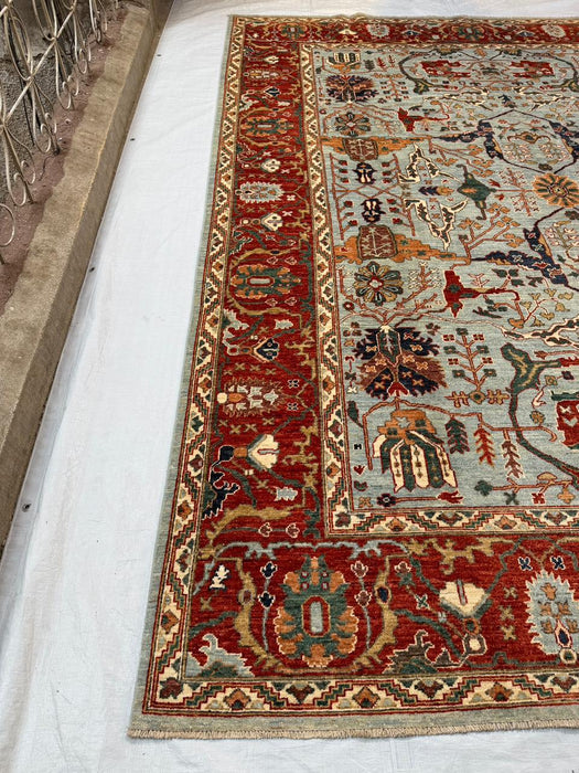 Hand-Knotted Vegetable Dye Sultanabad Rug from Pakistan,  9' 2" x 12'