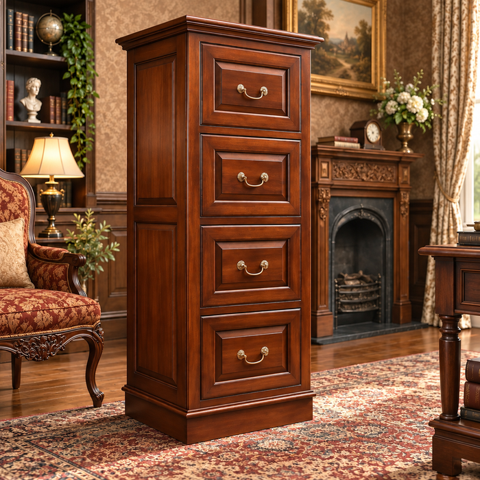 Legacy 4 Drawer File Cabinet - Brown Walnut