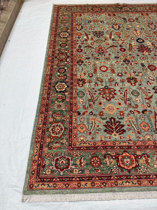 Hand-Knotted Vegetable Dye Sultanabad Rug from Pakistan,  8' 5" x 10'