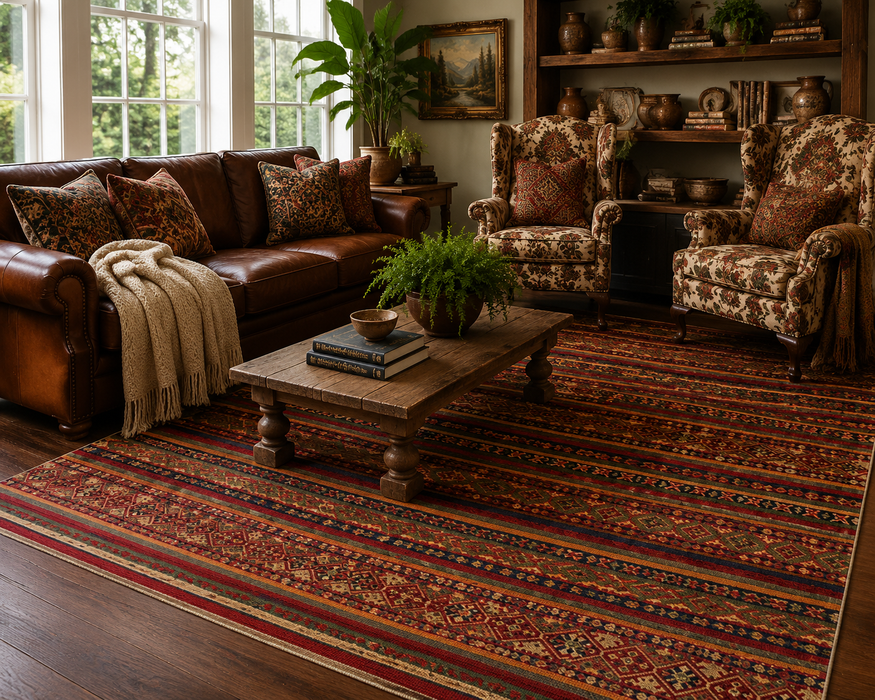 Hand-Knotted Vegetable Dye Bakhtiar Rug from Pakistan,  8' x 10'