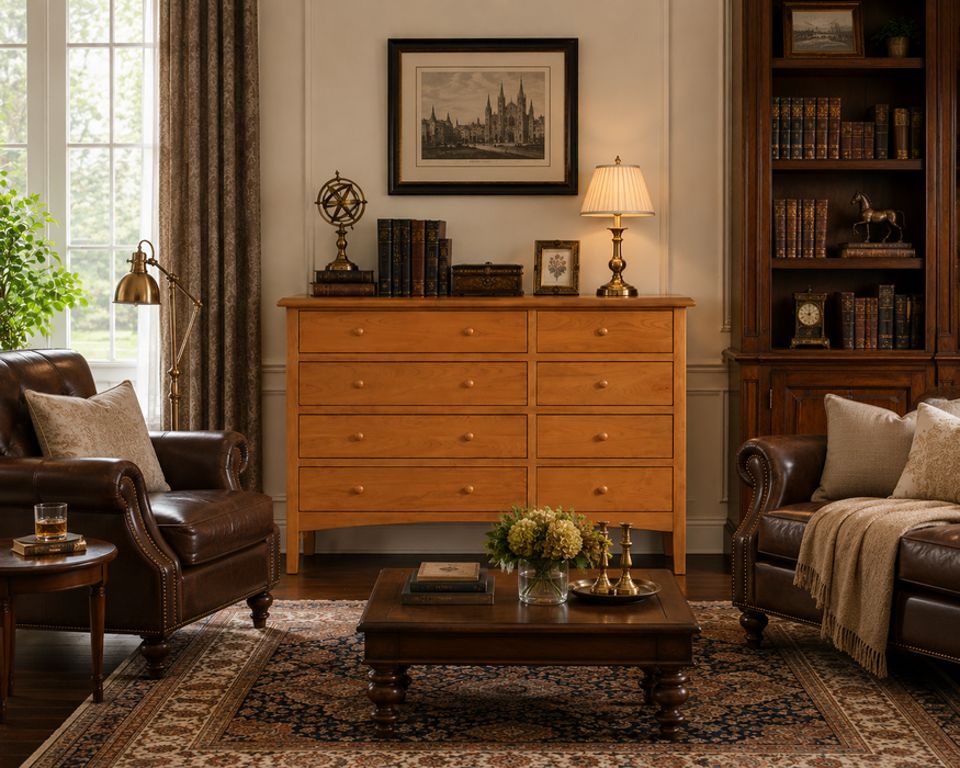 Heritage Cherry Solid Cherry Wood 8-Drawer Dresser