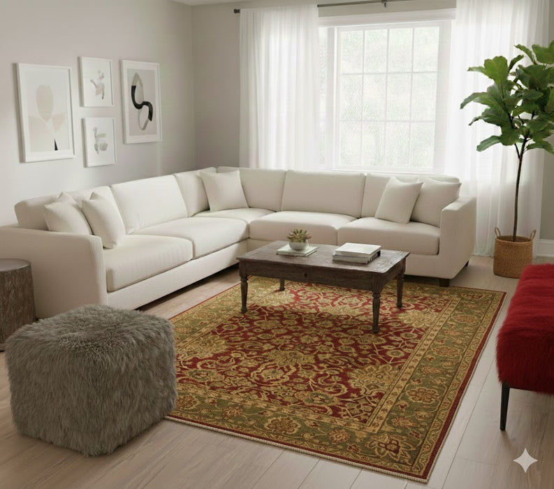 Sultanabad 100% wool Hand Made Rug - size 9" x 12"  (P)