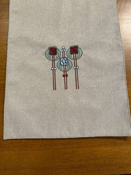 Arts & Crafts Mission style Linen Table Runner
