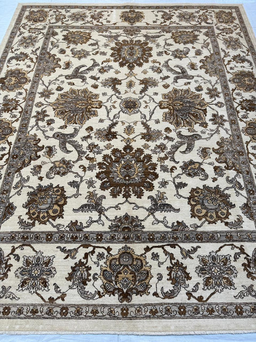 Hand-Knotted Vegetable Dye Sultanabad Rug from Pakistan,  7' 9" x 9' 10"