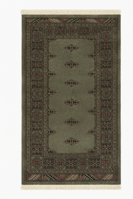 Hand-Knotted Pakistani Bokhara Rug – 100% Wool, 3' x 5'