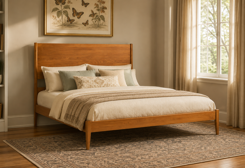 Heritage Cherry Solid Cherry Wood Platform Bed