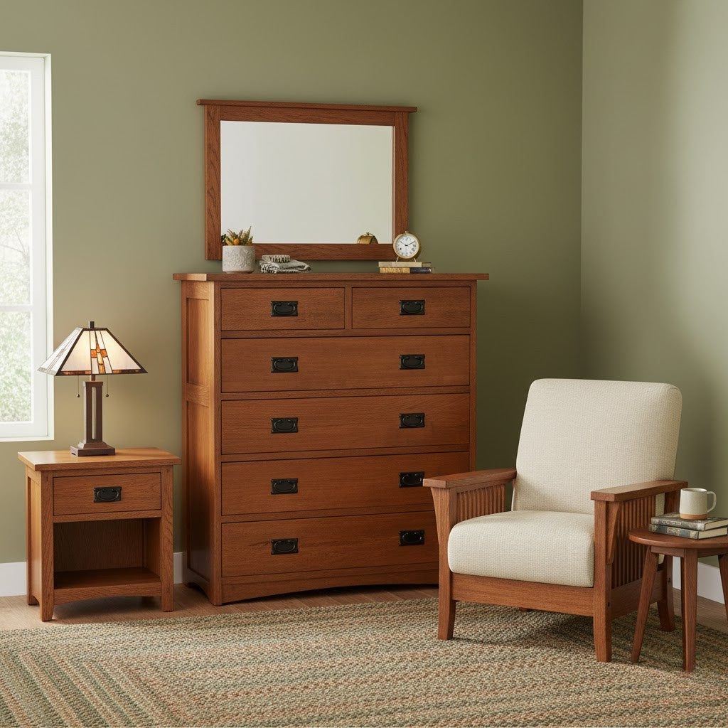6ft long dresser 9 wood drawers Crafters and Weavers Mission Quarter Sawn Oak 6 Drawer a tropical hardwood with @arianagrande wears a 73 filter_color:black Color:CLR