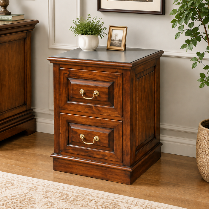 Legacy 2 Drawer File Cabinet - Brown Walnut