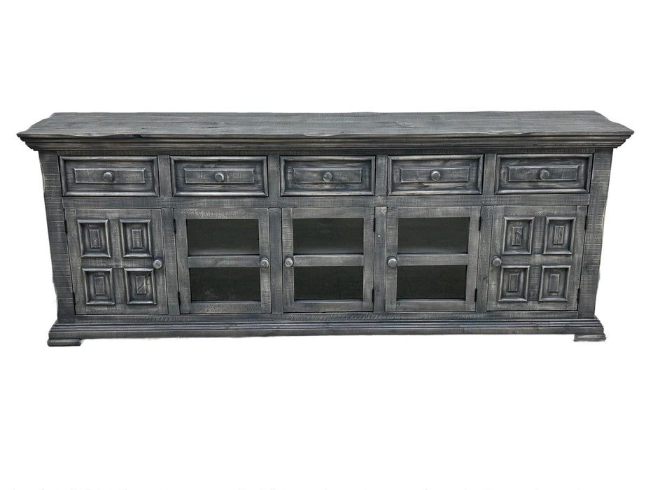 Keystone Panel Door TV Stand - 83" (2 Colors Available) - Grey