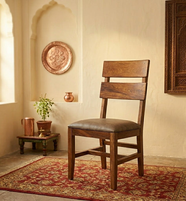 Parota Wood Slat Back Dining Chair #866